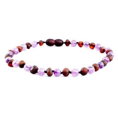 The Amber Monkey - Raw Chestnut & Amethyst 10-11" Pop