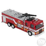 Toy Network 7” Die-cast Pull Back Light & Sound Fire Engine